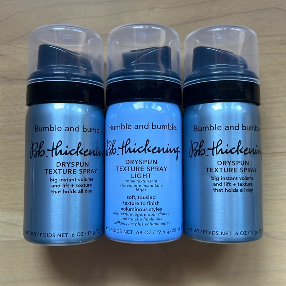 NEW 3 Bumble & Bumble Bb thickening Dryspun Texture Spray Light